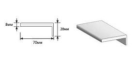 Наличник Т Прямоугольный для дверей Браво, Grey Veralinga (для раздвижных дверей)